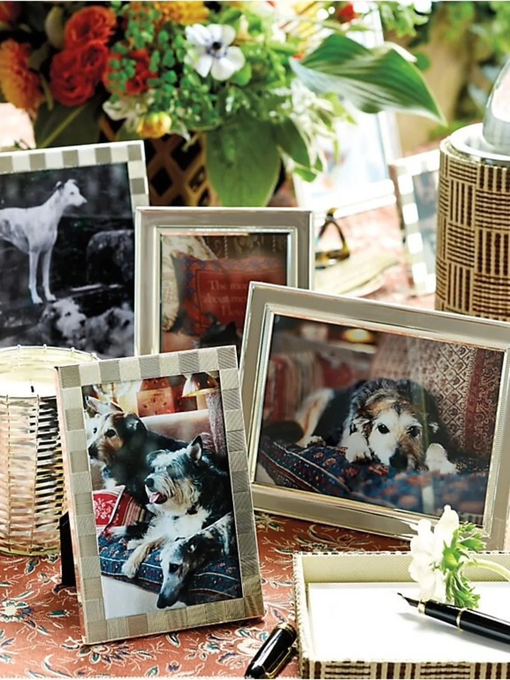 Bunny Williams for Ballard Designs Silver Ribbed Picture Frame